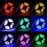Tasma Led Kolorowa Wodoodporna 5m Rgb Pasek Smd 230v 12v +pilot +zasilacz-8