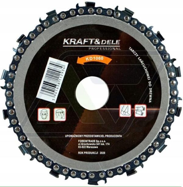 Pila Tarcza Lancuchowa Do Drewna Do Szlifierki Katowej 125 Mm 22.2mm Kd1060-8