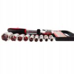 Solidny Zestaw Kluczy Nasadowych 1/2″ 18szt 8-32mm + Grzechotka Nasadki-6