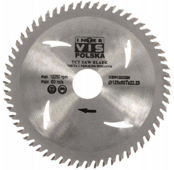 Tarcza Do Drewna Inter-vis Ivbw12560 125×22,23 Mm 60z-2