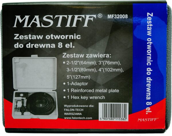 Otwornice Do Drewna 64-127mm Otwornica Zestaw 8el-9