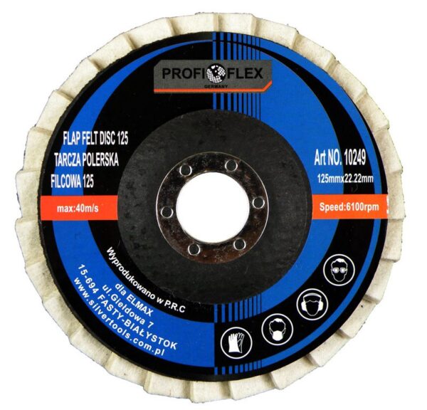 Lamelka Filcowa Silver 10249 Polerska 125mm-2