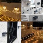 Lampa Elewacyjna Solarna Nascienna Ogrodowa 2 Szt 6 Led Kinkiet Oswietlenie-2