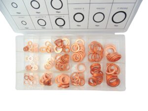 Podkladki Miedziane Miedz Uszczelki Zestaw 150 Szt