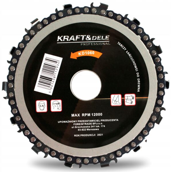 Pila Tarcza Lancuchowa Do Drewna Do Szlifierki Katowej 125 Mm 22.2mm Kd1060-10