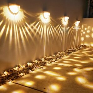 Lampa Elewacyjna Solarna Nascienna Ogrodowa 2 Szt 6 Led Kinkiet Oswietlenie-9