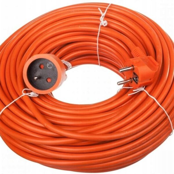 Przedluzacz Ogrodowy, Pojedynczy 10m 3×2.5 Pomaranczowy Z Uziemieniem