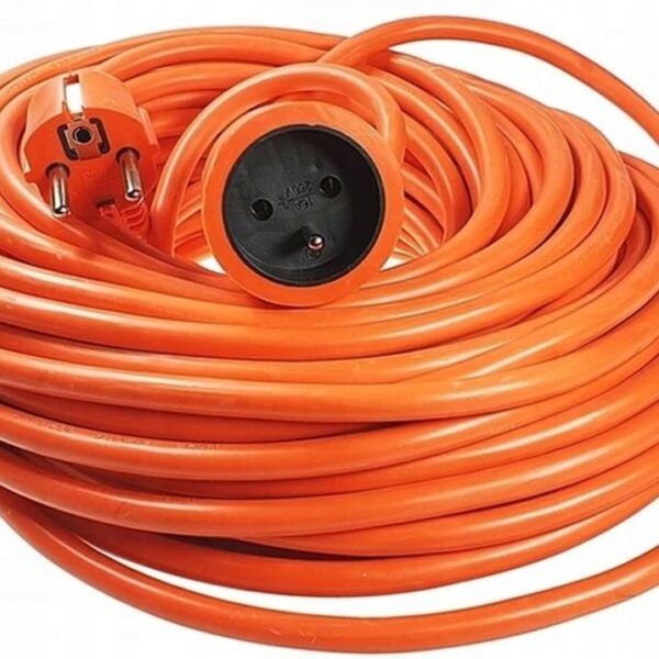 Przedluzacz Ogrodowy, Pojedynczy 10m 3×2.5 Pomaranczowy Z Uziemieniem-2