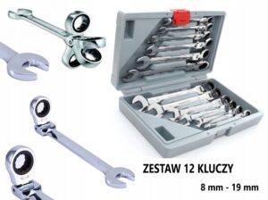 Klucze Plasko-oczkowe 12 Sztuk Silver-6