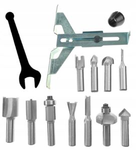 Mocna Frezarka Gornowrzecionowa 2500w 6/8mm + 12 Frezow-5