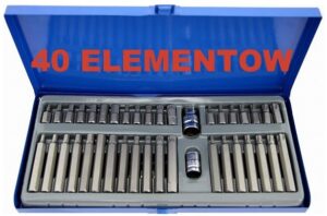 Zestaw Bitow Torx, Hex, Spline 40 Sztuk Falon Tech-8