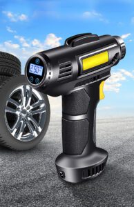 Mobilny Kompresor Samochodowy Rowerowy Sprezarka Pompka Na Akumulator-7