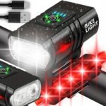 Wodoodporna Lampka Rowerowa Usb Zestaw Przod 800lm/900mah Akumulator-12