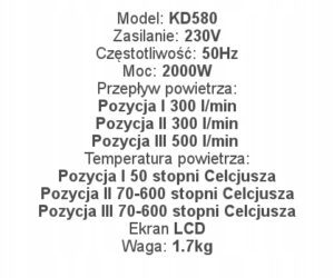 Opalarka 2000w Z Regulacja Temperatury Lcd-9