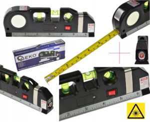 Poziomica Laserowa Z Miarka 250cm Miara Laser Led