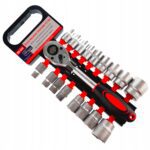 Solidny Zestaw Kluczy Nasadowych 1/2″ 18szt 8-32mm + Grzechotka Nasadki-5
