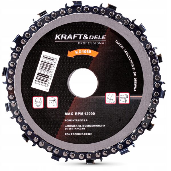 Pila Tarcza Lancuchowa Do Drewna Do Szlifierki Katowej 125 Mm 22.2mm Kd1060-12