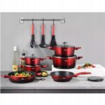 Zestaw Garnkow Zilner Cherry Red Aluminiowe 15 El.-3