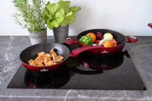 Zestaw Garnkow Zilner Cherry Red Aluminiowe 15 El.-15