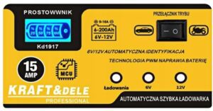 Ladowarka Prostownik Do Akumulatora 6/12v Agm Zel 15a-16