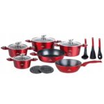 Zestaw Garnkow Zilner Cherry Red Aluminiowe 15 El.-7