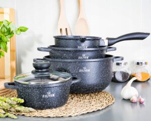 Komplet Garnkow Marmurowych Zestaw Garnki Indukcja-10