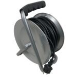 Metalowy Przedluzacz Bebnowy Z Klapkami 2,5mm2 25m 4 Szt. Gniazd Czarny-7