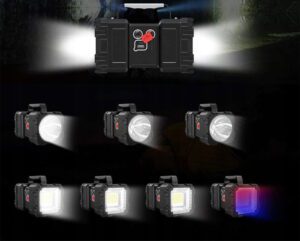 Mocna Latarka Podwojna 2w1 Wodoodporna 1200 Lm-11