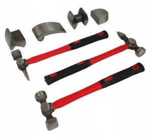 Zestaw Narzedzi Blacharskich 7el. Mlotek Kowadlo-2