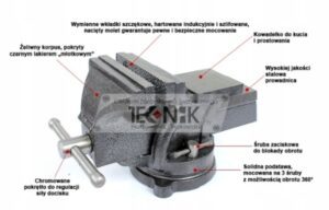 Imadlo Slusarskie Obrotowe Z Kowadlem 150mm-2
