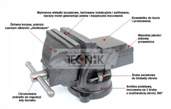 Imadlo Slusarskie Obrotowe Z Kowadlem 150mm-2