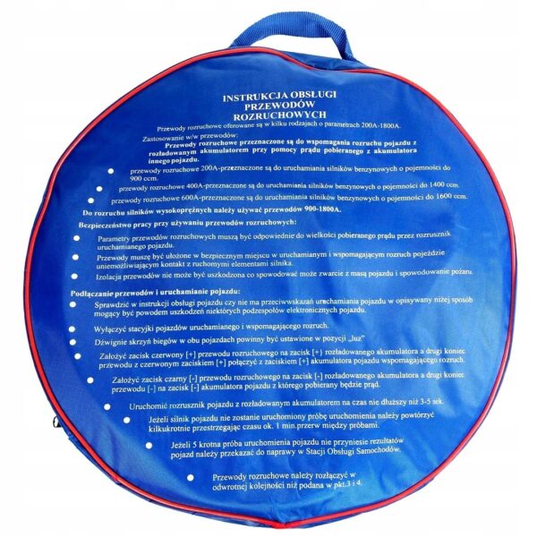 Kable Przewody Rozruchowe 1200a 6m Pokrowiec Moc-2