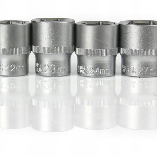 Solidny Zestaw Kluczy Nasadowych 1/2″ 18szt 8-32mm + Grzechotka Nasadki-2
