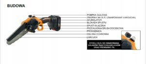 Pila Lancuchowa Akumulatorowa Z Smarowaniem Pilarka 2xakku 21v-8