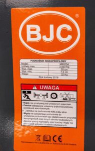 Podnosnik Niskoprofilowy 75mm Lewarek Zaba Bjc 3t-8