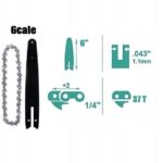 Prowadnica + 2 Lancuch Do Pily Pilarki 6″ 1/4-8