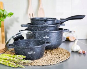 Komplet Garnkow Marmurowych Zestaw Garnki Indukcja-7