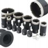 Wiertla Diamentowe Otwornice Do Gresu 6-68mm Zestaw Otwornic W Walizce 12el-3