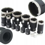 Wiertla Diamentowe Otwornice Do Gresu 6-68mm Zestaw Otwornic W Walizce 12el-3