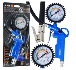 Pistolet Do Pompowania Kol Manometr Black 16bar 220psi