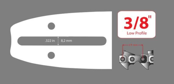 Prowadnica Do Pily 35cm 3/8 1,3mm 2xlancuch 52ogni-3