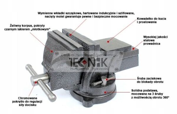 Imadlo Slusarskie Obrotowe Z Kowadlem 150mm-2
