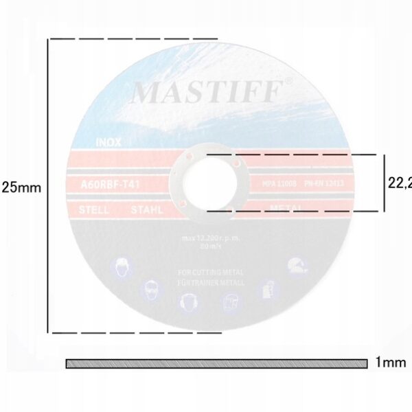 Tarcze do Ciecia Metalu 125×1 Inter-vis 50sztuk pl-2