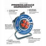 Przedluzacz Bebnowy Ogrodowy Budowany 50m 3×2.5mm Supercena-8