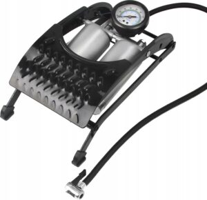 Pompka Rowerowa Samochodowa Nozna z Manometrem-11