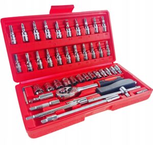 Zestaw Kluczy Bitow Nasadowych Narzedzia 46el 1/4-2