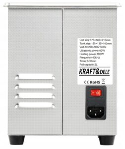 Myjka Wanna Ultradzwiekowa do Mycia Czesci 2l Sterylizator Kosmetyczny Kosz-7