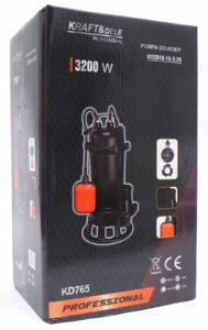 Pompa Zatapialna do Szamba i Szlamu Kraft&dele 3200 w 25000 l/h z Mlynkiem-11
