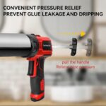 Wyciskacz Pistolet do Silikonu Kleju mas Automatyczny Akumulatorowy led-3