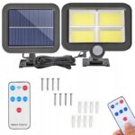 Lampa Solarna led Czujnik Ruchu Osobny Panel cob-3